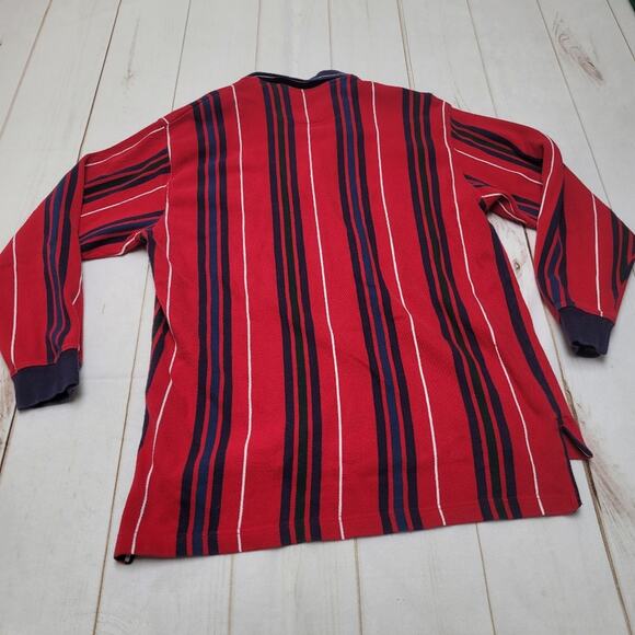 Vintage Chaps x Ralph Lauren striped polo shirt red - Picture 7 of 10